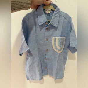 Light Blue Kids Button Down Shirt